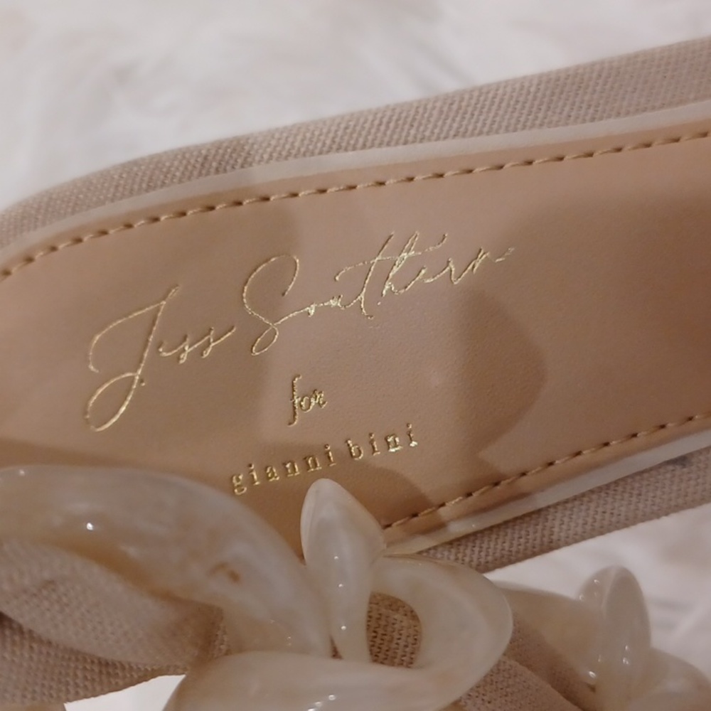 ANTONIO MELANI x Jess Southern Jean Pearl Studded Bow Chain Dress Sandal SZ 8.5 - Picture 12 of 16